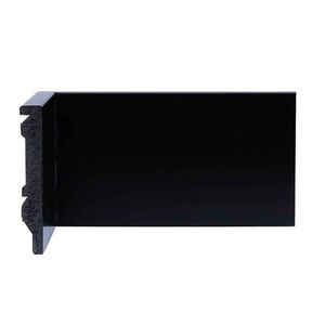 Kit Com 30 Barras Rodapé De Poliestireno 10cm X 15mm Frisado 72m Preto