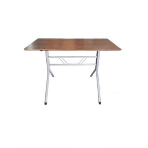 Mesa Moema 120x70 Imbuia Base Branca