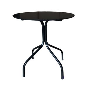 Mesa Moema 80x80 Preta Base Preta