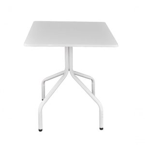 Mesa Moema 70x70 Branca Base Branca