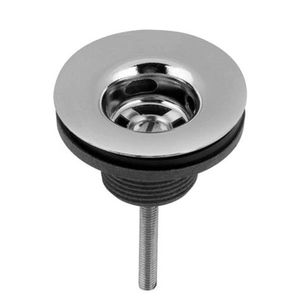 Válvula De Escoamento Universal Para Lavatório 7/8 Com Tampa Plástica Complementos Cromado