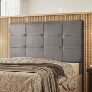 Cabeceira Para Cama De Solteiro 90cm Safira Cinza