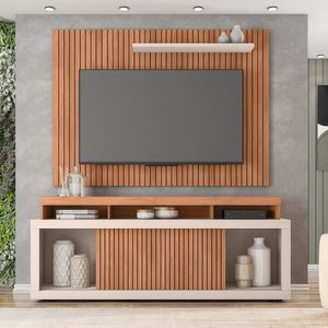 Rack Com Painel Para Tv Até 70 Polegadas Valença Freijó/off White