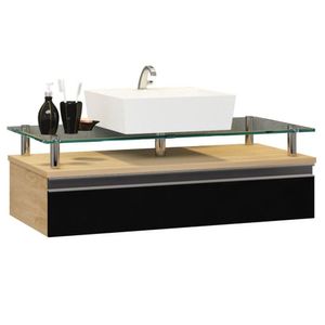 Gabinete Banheiro 60cm Ametista Freijó/preto