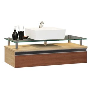 Gabinete Banheiro 60cm Ametista Freijo/natura