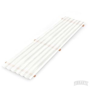 Telha Polipropileno 1,83 Cm X 0,50 Cm Branco/ Leitoso