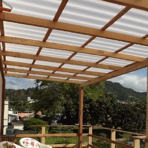 Telha Polipropileno 2,44 X 1,10 Jardim E Varanda Branco/leitoso