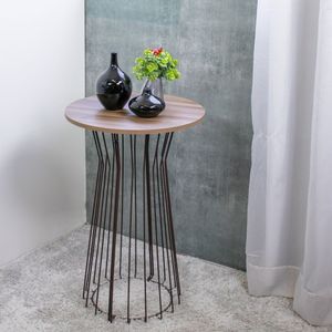 Mesa Conica Aço Corten Castanho