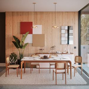 Mesa De Jantar Portugal Em Madeira Maciça E MDF L 180 X P 90 X Alt 77 Natural Branco