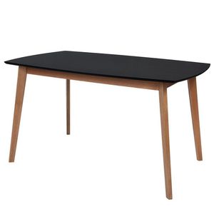 Mesa De Madeira Maciça E MDF L120 X P 90 X Alt 77 Linea Natural Preto