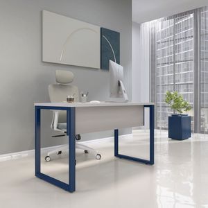 Mesa De Madeira 134cm X 60cm M134-60p25 Cinza Azul