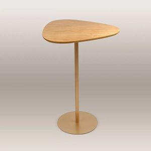 Mesa Lateral Orgânica Up Dourado 60 Cm Altura Cinamomo
