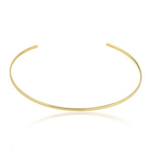 Choker Regulável Metal Banho Ouro 18k
