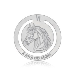 Marcador De Páginas Com Cavalo Em Aço Inox