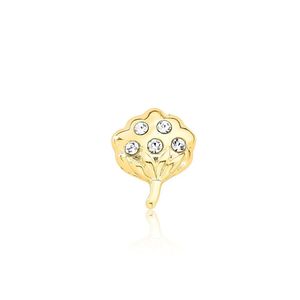 Botton/ Broche Algodão Pequeno Revestido Em Ouro