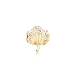 Botton/ Broche Algodão Grande Revestido Em Ouro