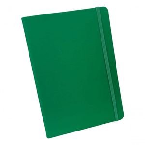 Caderneta Sketchbook Tipo Moleskine 14x21cm Sem Pauta Capa Verde Bandeira Verde Bandeira Sem Linhas Liso