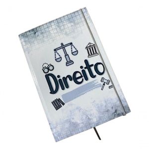 Caderno Sketchbook Grande Capa Profissões 21x14cm Direito Miolo Sem Pauta Para Desenhar