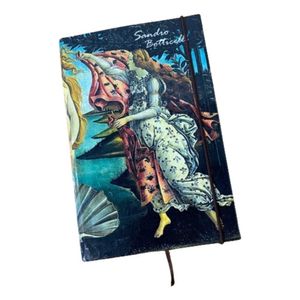 Caderno Sketchbook Grande Capa Obras De Arte 21x14cm Miolo Sem Linha Obra Da Capa O Nascimento De Vênus