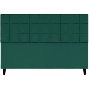 Cabeceira Decorativa Florem Para Cama De King 195 Cm Verde, Suede