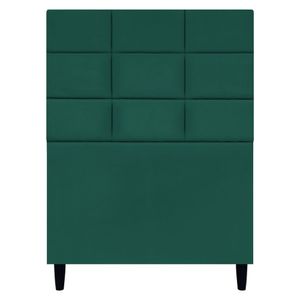 Cabeceira Decorativa Florem Para Cama De Solteiro 90 Cm Suede Verde, Suede