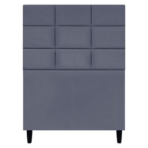 Cabeceira Decorativa Florem Para Cama De Solteiro 90 Cm Suede Cinza, Suede
