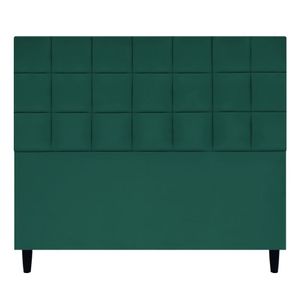 Cabeceira Decorativa Florem Para Cama De Casal 140 Cm Verde, Suede