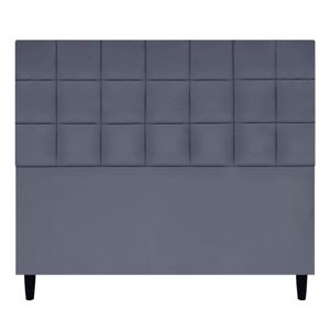 Cabeceira Decorativa Florem Para Cama De Casal 140 Cm Cinza, Suede