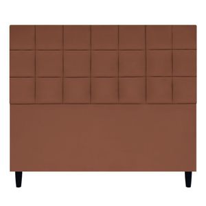 Cabeceira Decorativa Florem Para Cama De Casal 140 Cm Terracota, Suede