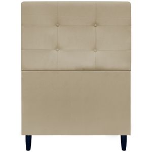 Cabeceira Decorativa Ivy Para Cama De Solteiro 90 Cm Suede Nude, Suede