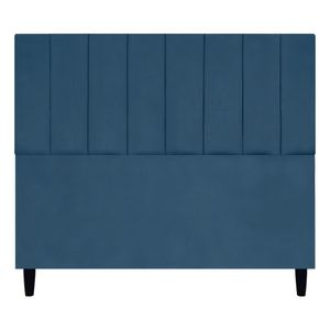 Cabeceira Decorativa Elen Para Cama De Casal 140 Cm Suede Azul-marinho, Suede