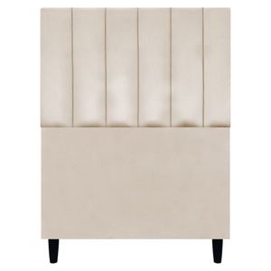 Cabeceira Decorativa Elen Para Cama De Solteiro 90cm Suede Bege, Suede
