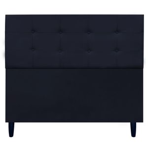 Cabeceira Decorativa Ivy Para Cama De Casal 140 Cm Suede Preto, Suede