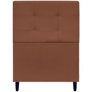 Cabeceira Decorativa Ivy Para Cama De Solteiro 90 Cm Suede Terracota, Suede