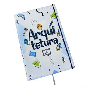 Caderno Sketchbook Grande Capa Profissões Arquitetura 21x14cm Miolo Sem Pauta Para Desenhar