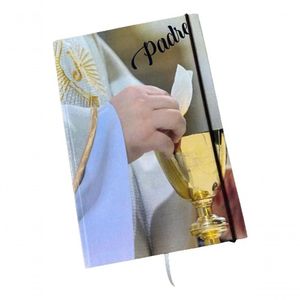 Caderno Sketchbook Grande Capa Religião 21x14cm Padre Miolo Com Pauta Para Escrever