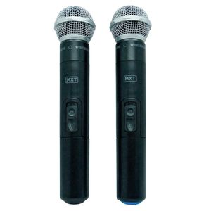 Microfone Mxt Sem Fio Duplo Uhf302 Maleta Freq...
