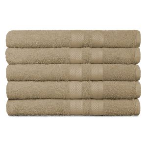 Kit 5 Toalhas De Banho Pet Shop 100% Algodão Enxuta Caricinha - Bege