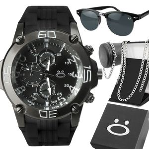 Relogio Aço Preto + Caixa + Oculos Sol Ajustavel Black Piano Qualidade Premium Original Ponteiro