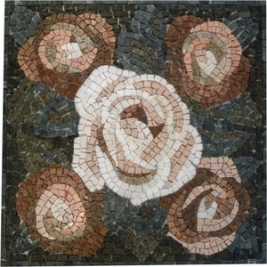 Mandala Mosaico Floral Rosas Ii Tamanho 90cm