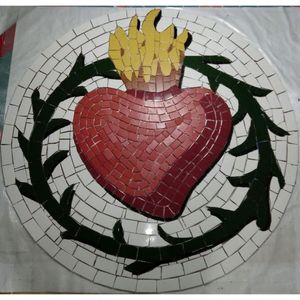 Mosaico Do Sagrado Coração De Jesus Tamanho 150cm