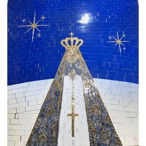 Mosaico Da Nossa Senhora De Aparecida Tamanho 200x200cm