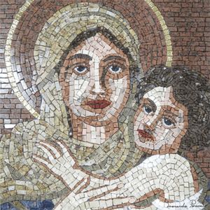 Mosaico Da Nossa Senhora De Shoenstatt Tamanho 180x180cm