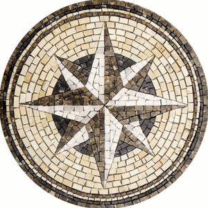 Rosa Dos Ventos Em Mosaico Exclusivo Tamanho 80cm