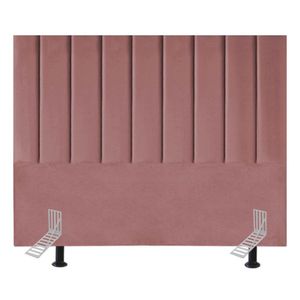 Cabeceira Estofada Casal Queen 160 Cm Maya Veludo E Frame rosé
