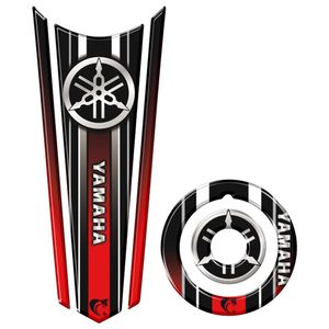 Adesivo Resinado Gravata Tanque E Bocal Moto Yamaha Cor Vermelho