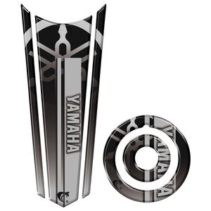 Adesivo Resinado Gravata Tanque E Bocal Moto Yamaha Cor Preto