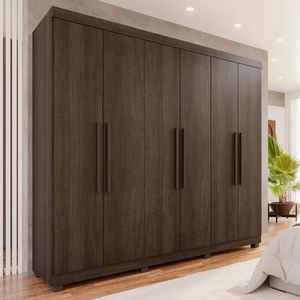 Guarda Roupa 6 Portas 4 Gavetas New Malibu Imbuia