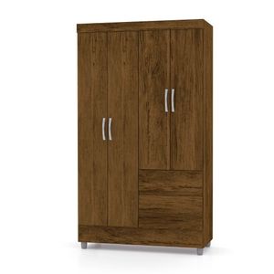 Guarda Roupa Panama 4 Portas 2 Gavetas Imbuia Rústico