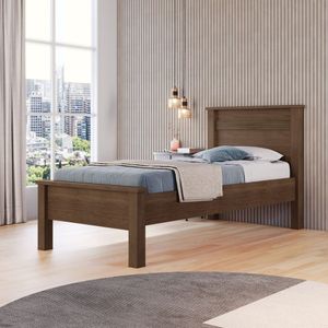 Cama Solteiro 102cm X 206cm X 107,5cm Cacau